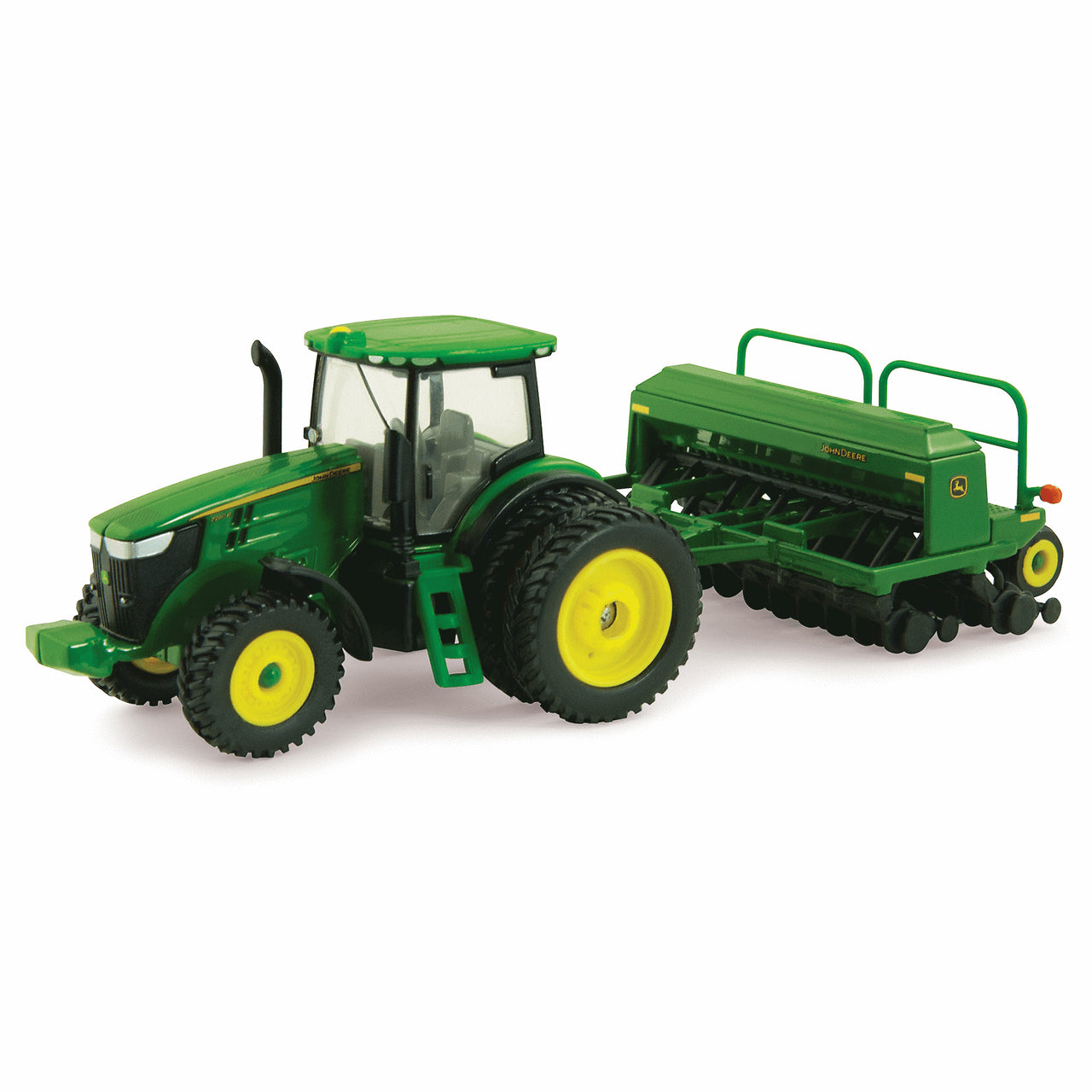 Tractor JD 7215R escala 1/64 con sembradora 1590