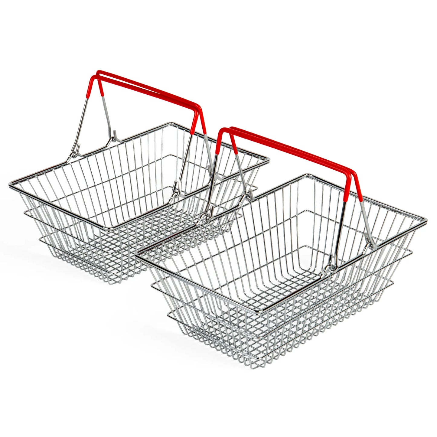 Cesta de compras de metal x2