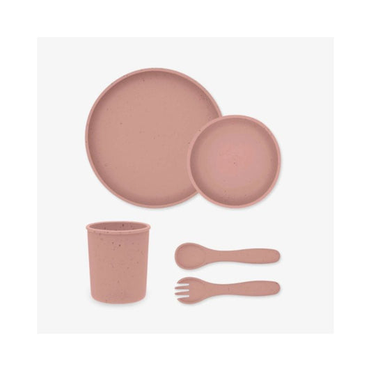 Set de Alimentación 5 Piezas de Silicona Platinum Blush