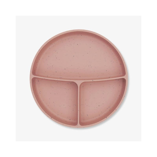 Plato Dividido con Base de Succión de Silicona Platinum Blush