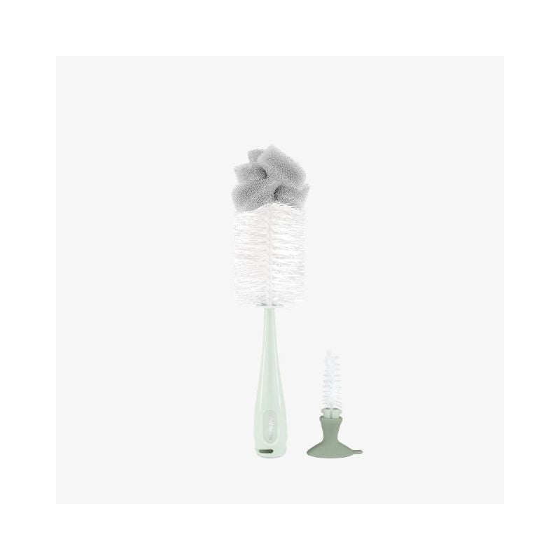 Cepillo 2 en 1 para Mamaderas con Limpiatetinas Mint