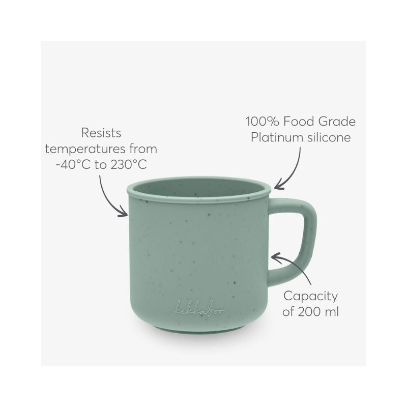 Vaso con manija Platinum Silicone Sage