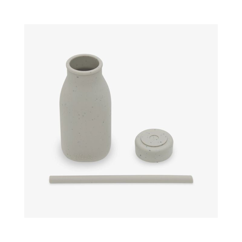 Botella con pajita Platinum Silicone Sand