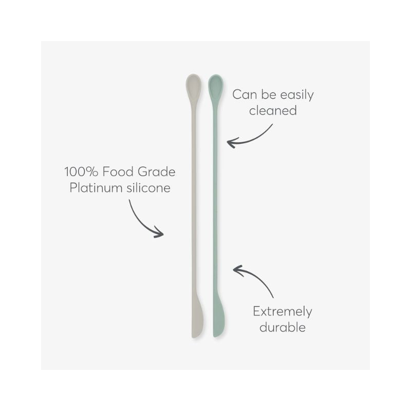 Set de cucharas para remover 2pc de silicona platino