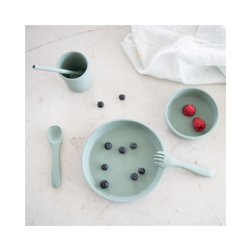 Set de Alimentación 5 Piezas de Silicona Platinum Sage