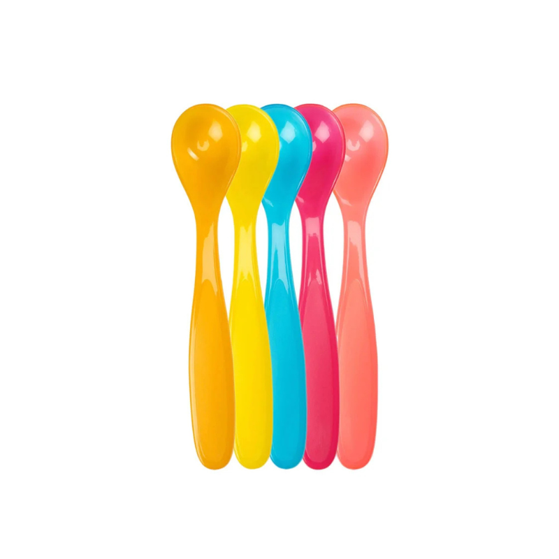 Set de 5 cucharas flexibles - colores divertidos