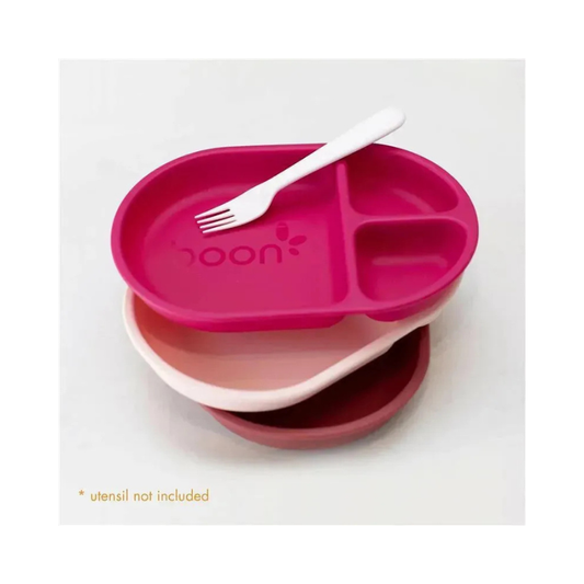 Plato de silicona chow x3 - rosa