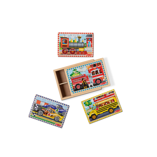 First play jigsaw puzzle set vehicles
