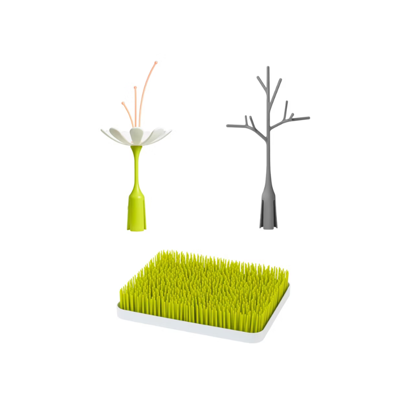 Rejilla de secado. Cesped, ramita y vástago