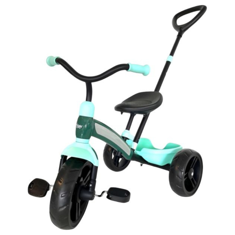 2 en 1 Triciclo básico verde