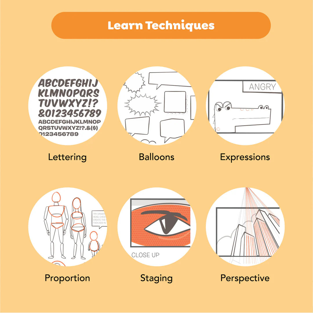 Kit para Crear Cómics – Practicá. Planeá. Creá