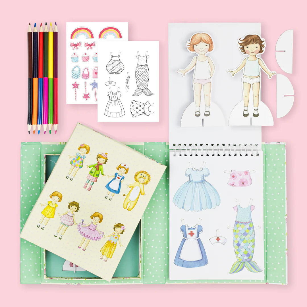 Kit de Muñecas de Papel – Estilo Vintage