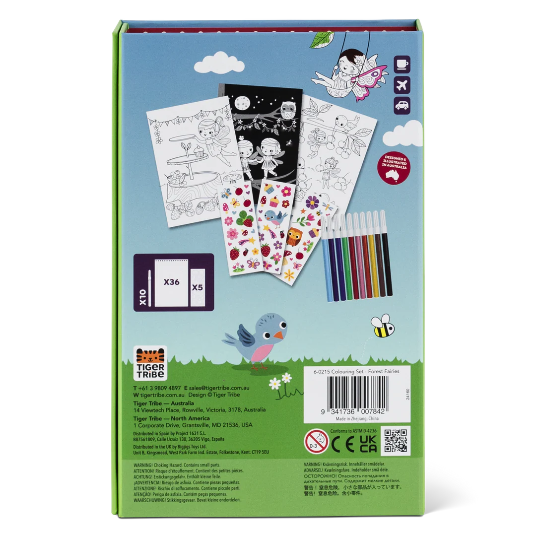 Set para Colorear – Hadas del Bosque