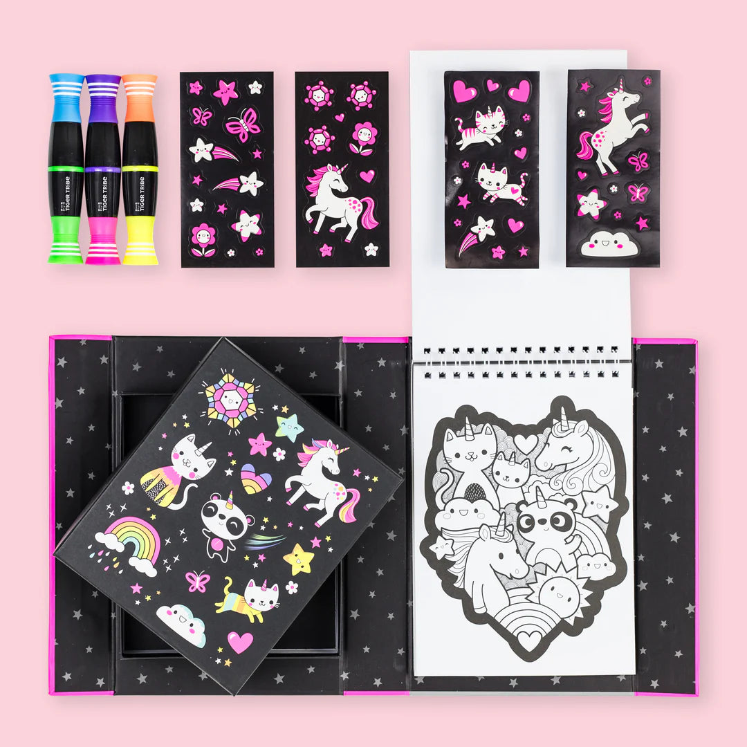 Set para Colorear Neón – Unicornios y Amigos