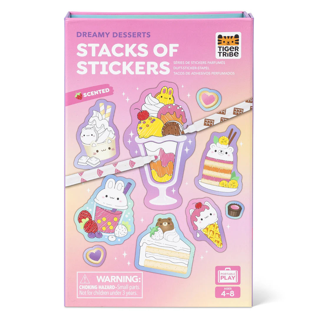 Pilas de Stickers Aromatizados – Postres Soñados