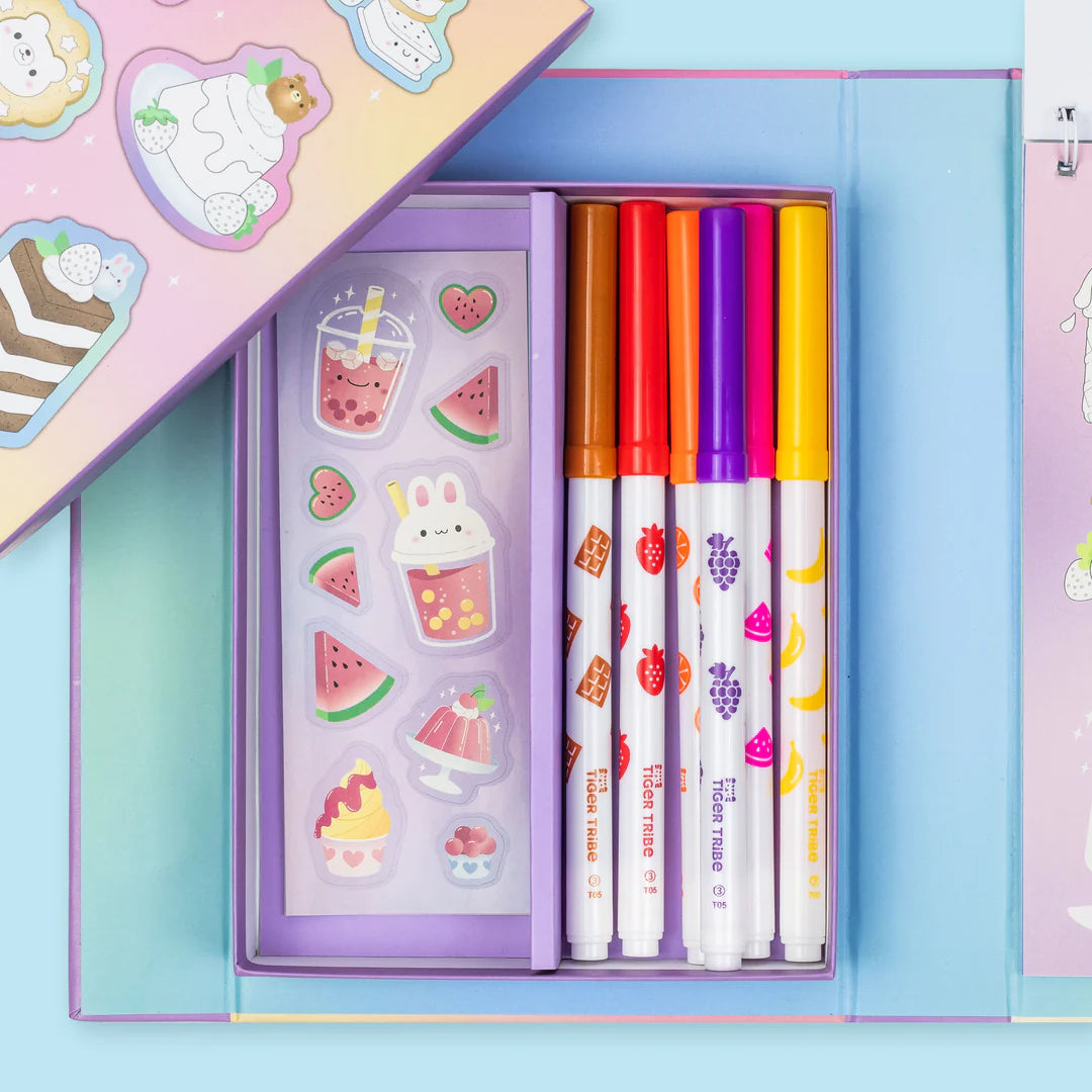 Pilas de Stickers Aromatizados – Postres Soñados