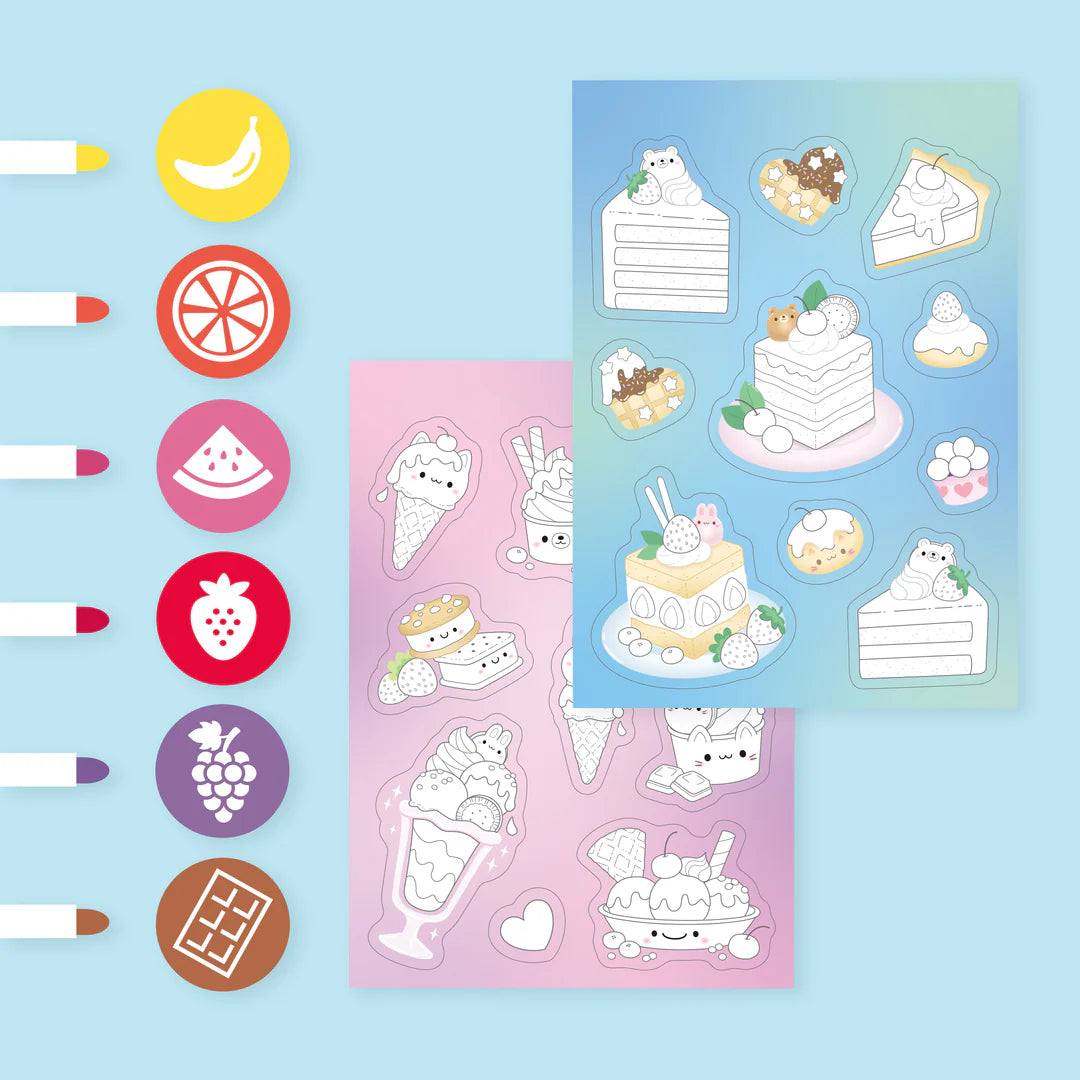 Pilas de Stickers Aromatizados – Postres Soñados