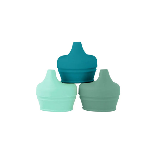 Tapas universales para vaso con pico x3 - verde