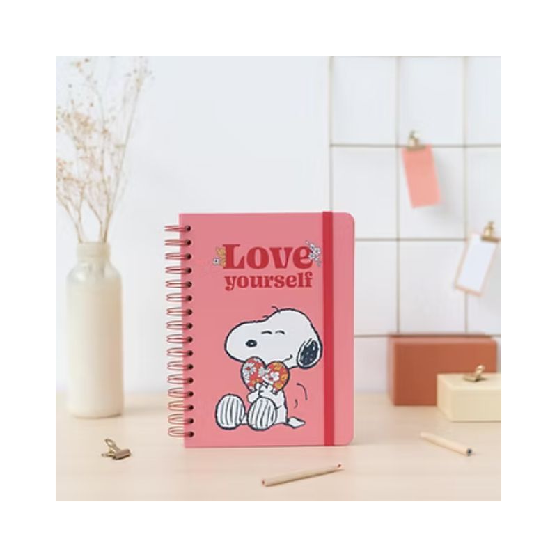 Cuaderno tapa forrada A5 Snoopy Love Yourself