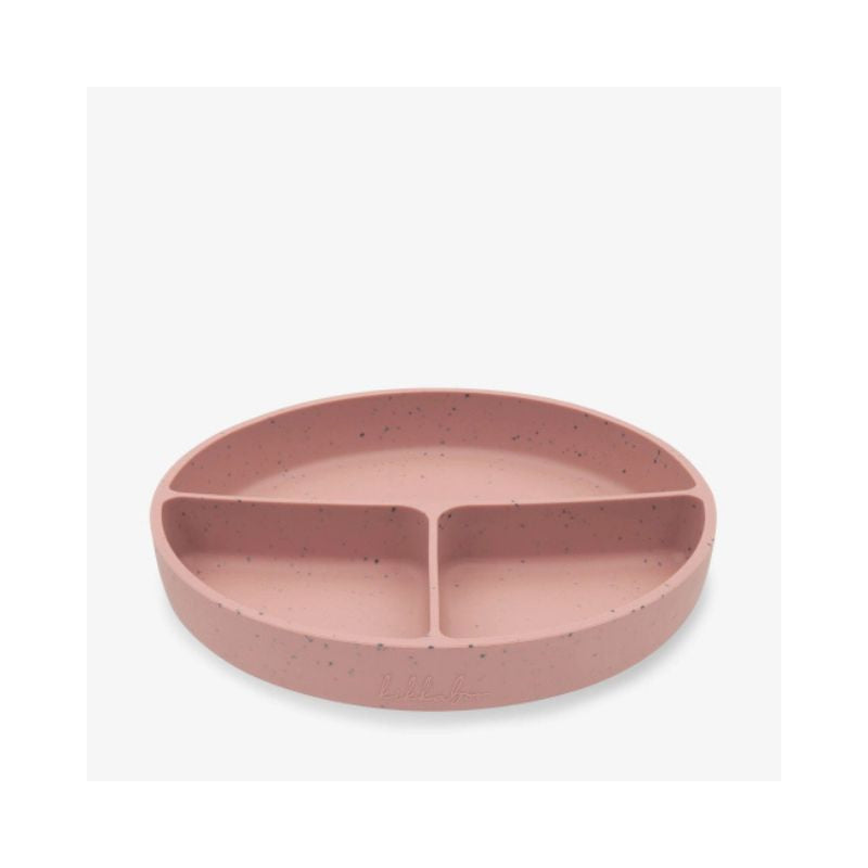 Plato Dividido con Base de Succión de Silicona Platinum Blush
