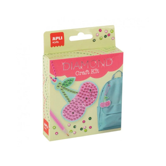 Llavero con diamantes -  Cerezas