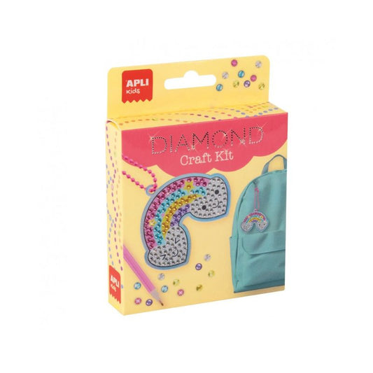 Llavero con diamantes -  Arcoiris