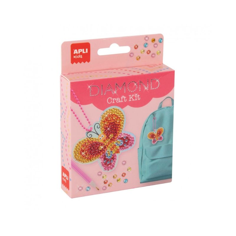 Llavero con diamantes -  Mariposa
