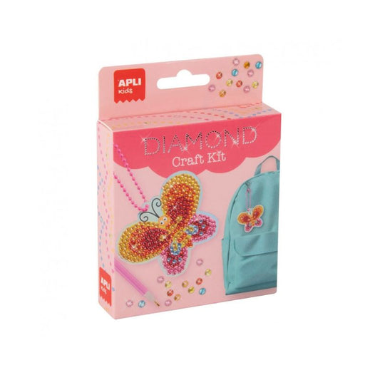 Llavero con diamantes -  Mariposa