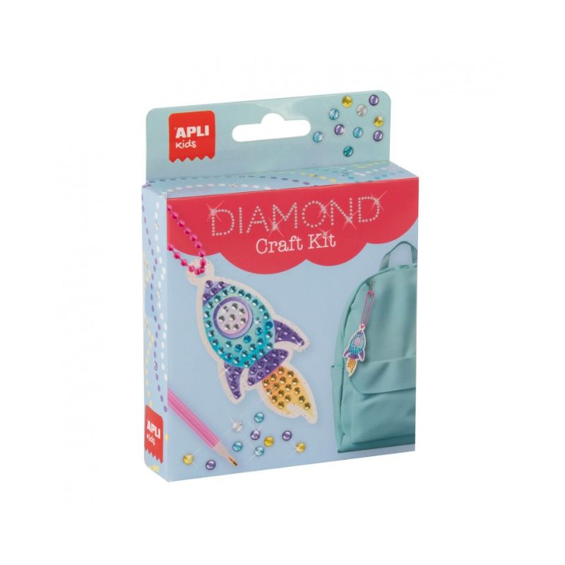 Llavero con diamantes - Cohete