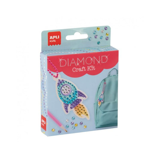 Llavero con diamantes - Cohete