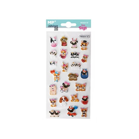 Pegatinas Stickers Relieve Perritos