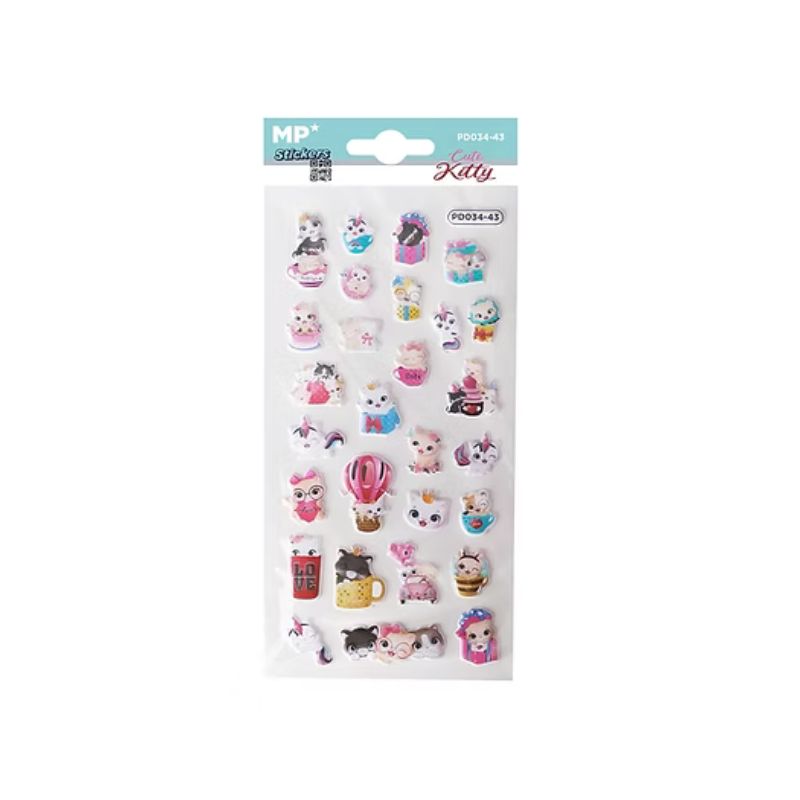 Pegatinas Stickers Relieve Michis