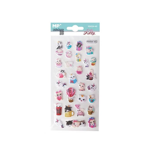 Pegatinas Stickers Relieve Michis