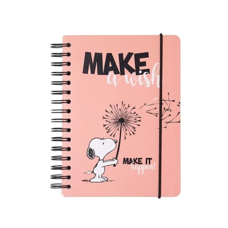 Cuaderno tapa forrada A5 Snoopy Make A Wish