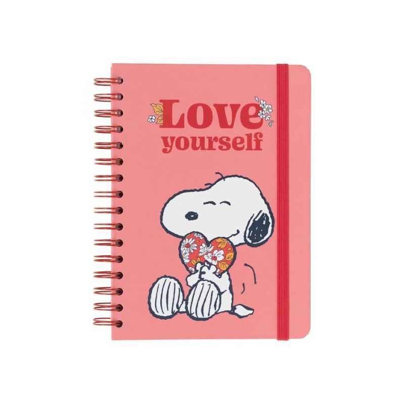 Cuaderno tapa forrada A5 Snoopy Love Yourself