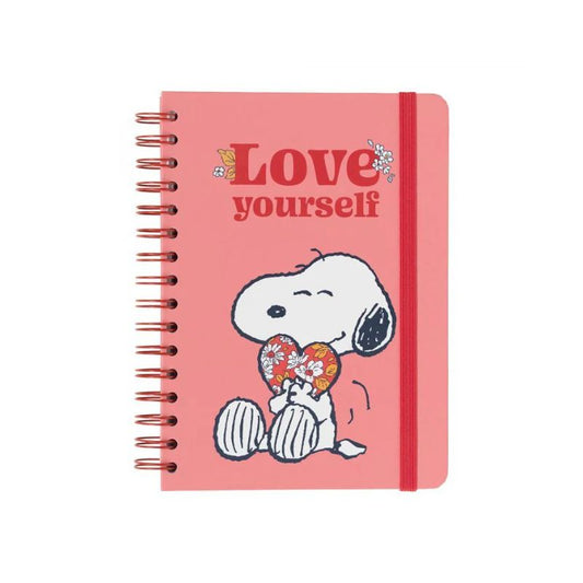 Cuaderno tapa forrada A5 Snoopy Love Yourself