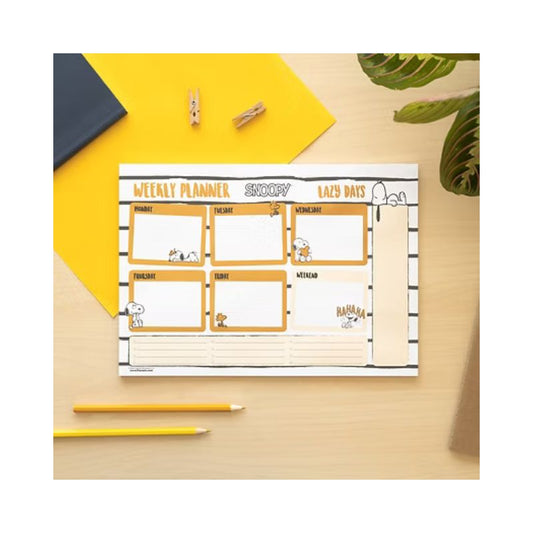 Bloc planificador semanal Snoopy Lazy Days