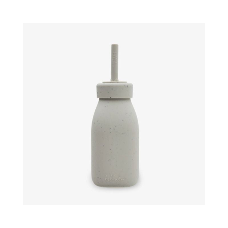 Botella con pajita Platinum Silicone Sand