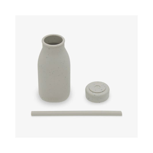 Botella con pajita Platinum Silicone Sand