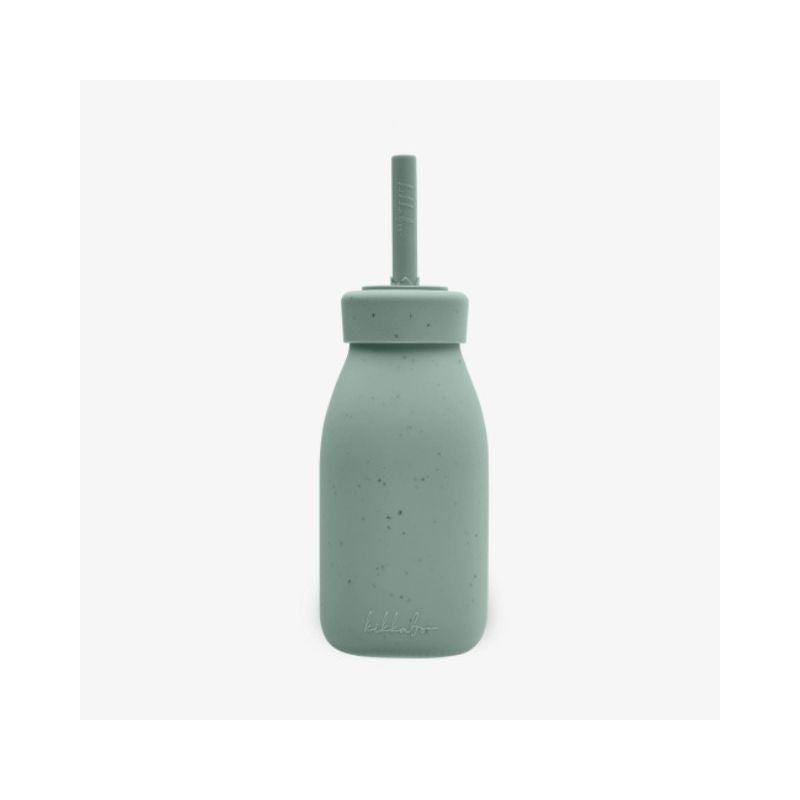 Botella con pajita Platinum Silicone Sage