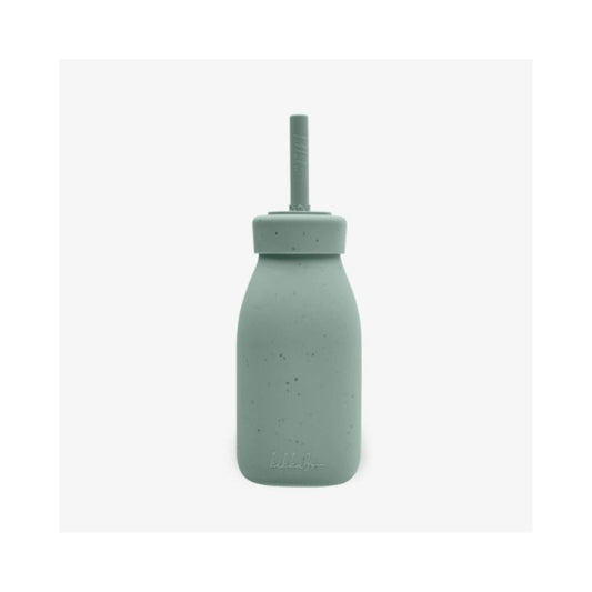 Botella con pajita Platinum Silicone Sage
