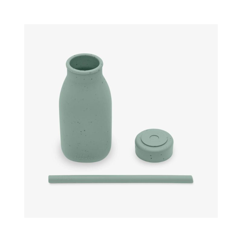 Botella con pajita Platinum Silicone Sage