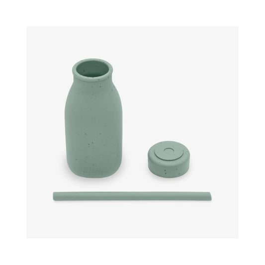 Botella con pajita Platinum Silicone Sage