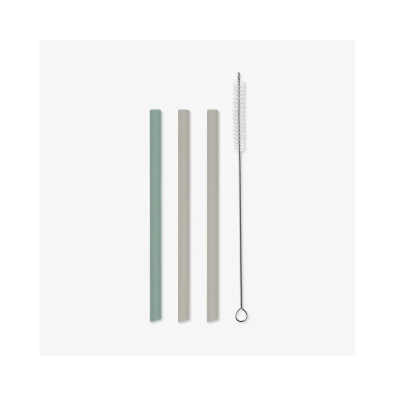 Set de 3 pajitas de Silicona Platinum Sage