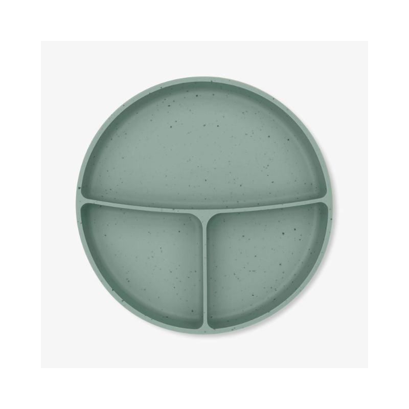 Plato Dividido con Base de Succión de Silicona Platinum Sage