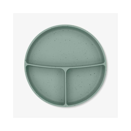 Plato Dividido con Base de Succión de Silicona Platinum Sage