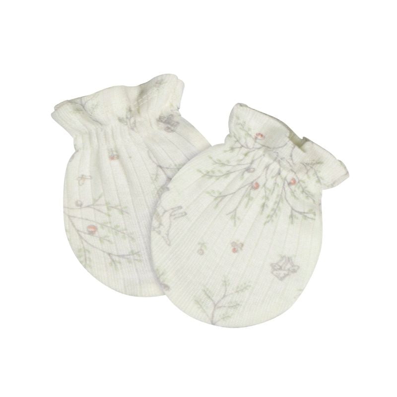 Set de Gorros y manoplas - rosas 0-6m