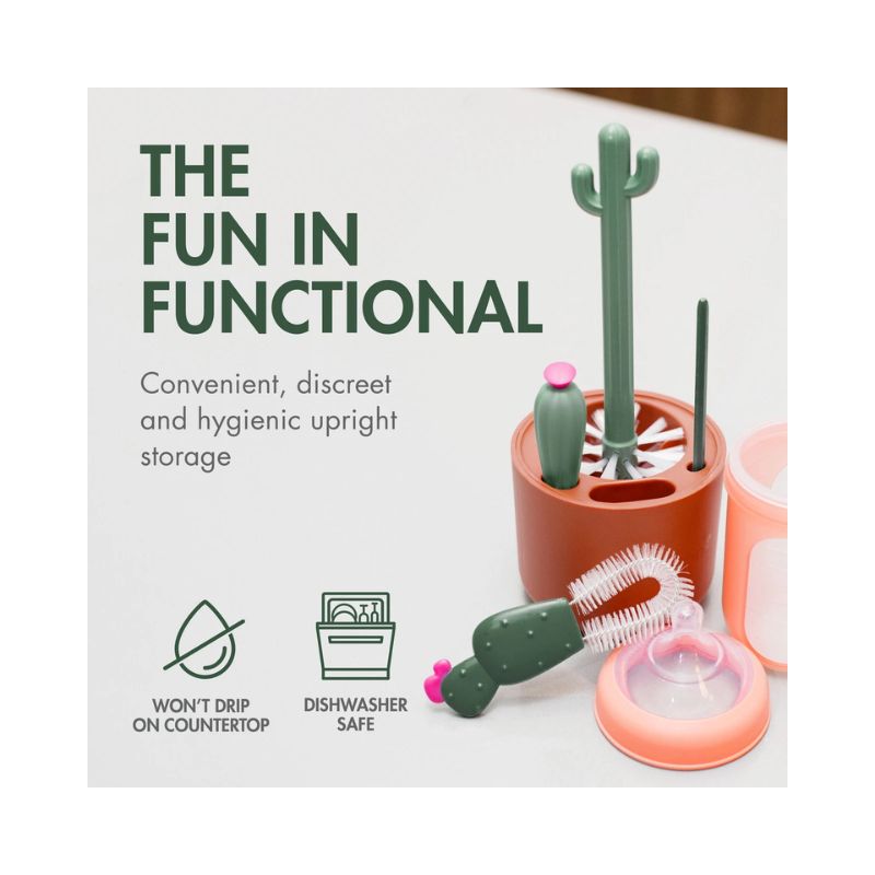 Juego de cepillos cactus - marrón y gris