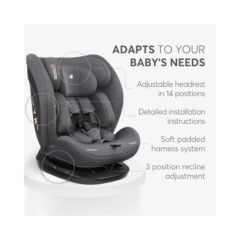 Car seat 40-150 cm i-Explore 2 i-SIZE Gris