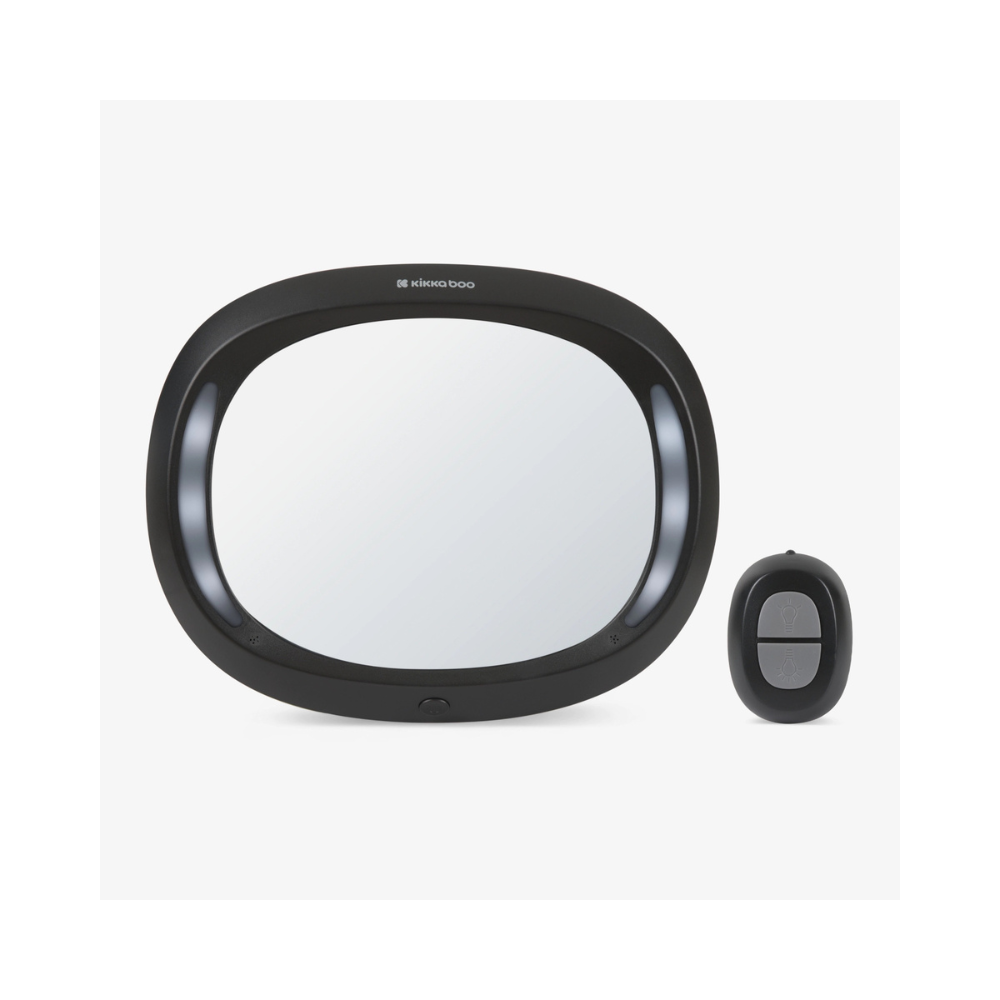 Espejo de asiento trasero con luz led kikkaboo